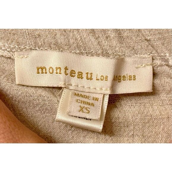 Monteau Los Angeles America`s Sweetheart Linen Blend Sleeveless Midi Dress XS - Picture 4 of 9